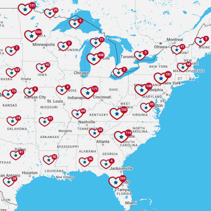 Candidates map screenshot